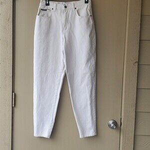 Vintage 90s Womens White Highwaisted high rise Straight leg NY JEANS 100% Cotton